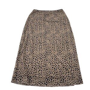 Leopard Print Midi Skirt